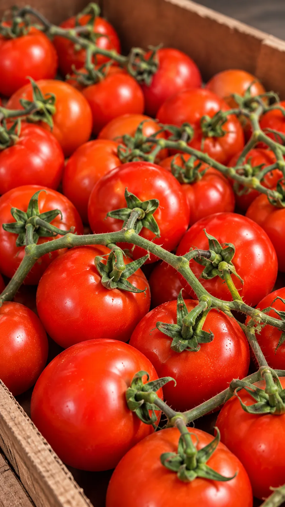 Tomates selecionados na operação da EJP Hortifruti, avaliados antes da separação
